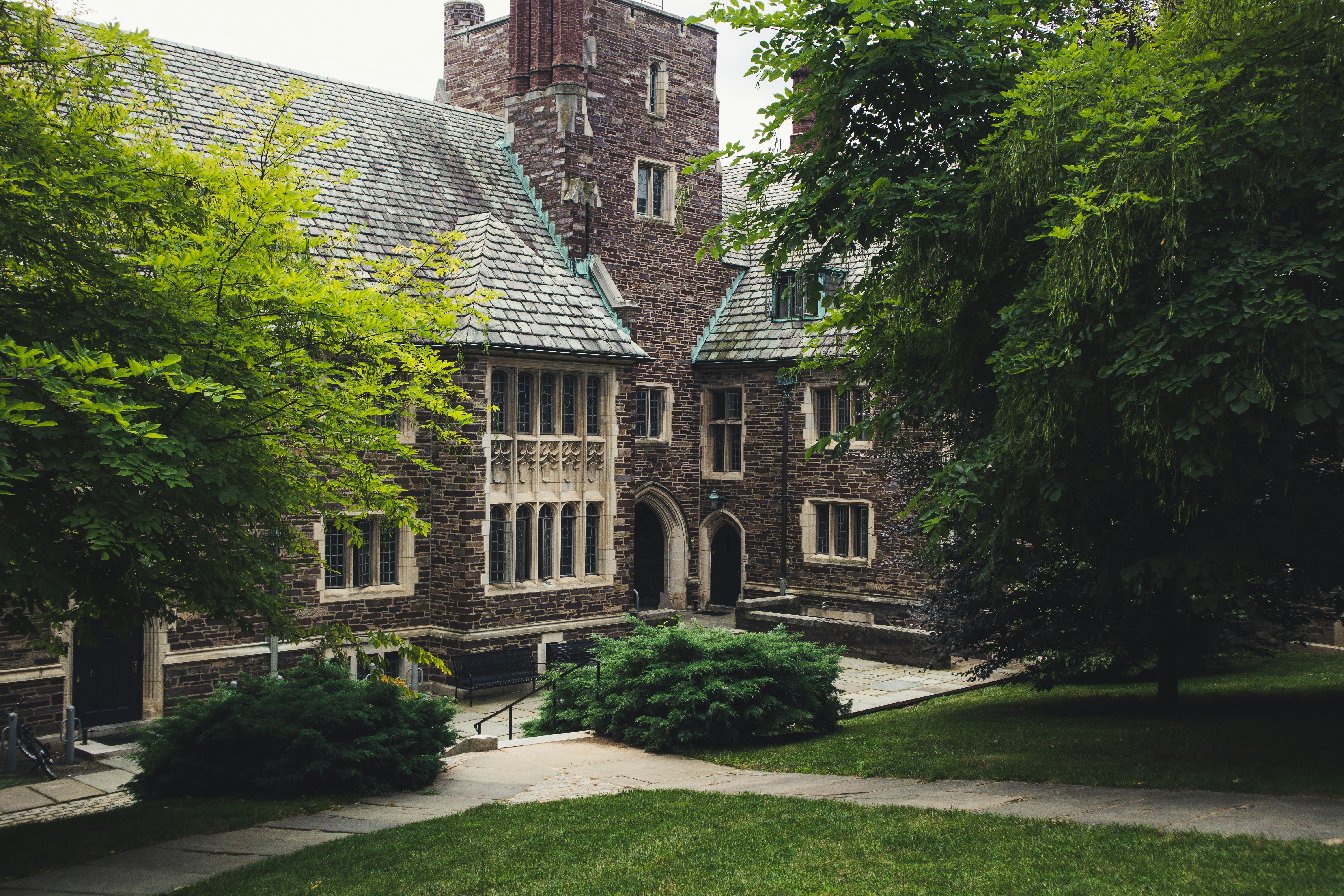 Princeton University building set in a leafy area of town